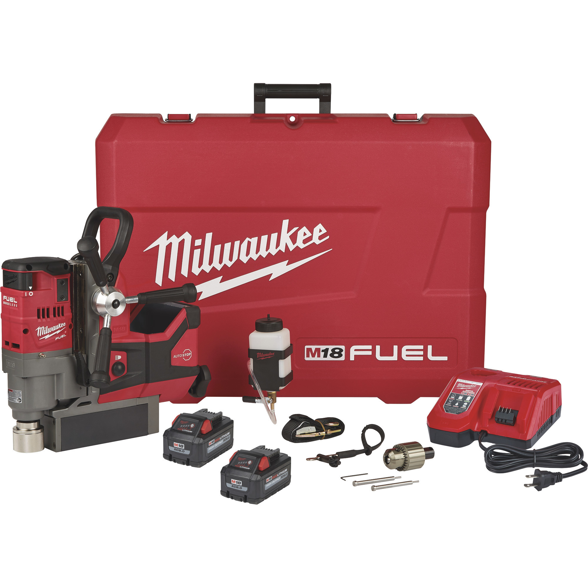 Milwaukee M18 Magnetic Drill, With 2 Batteries, 18 Volt, Model# 2787-22HD